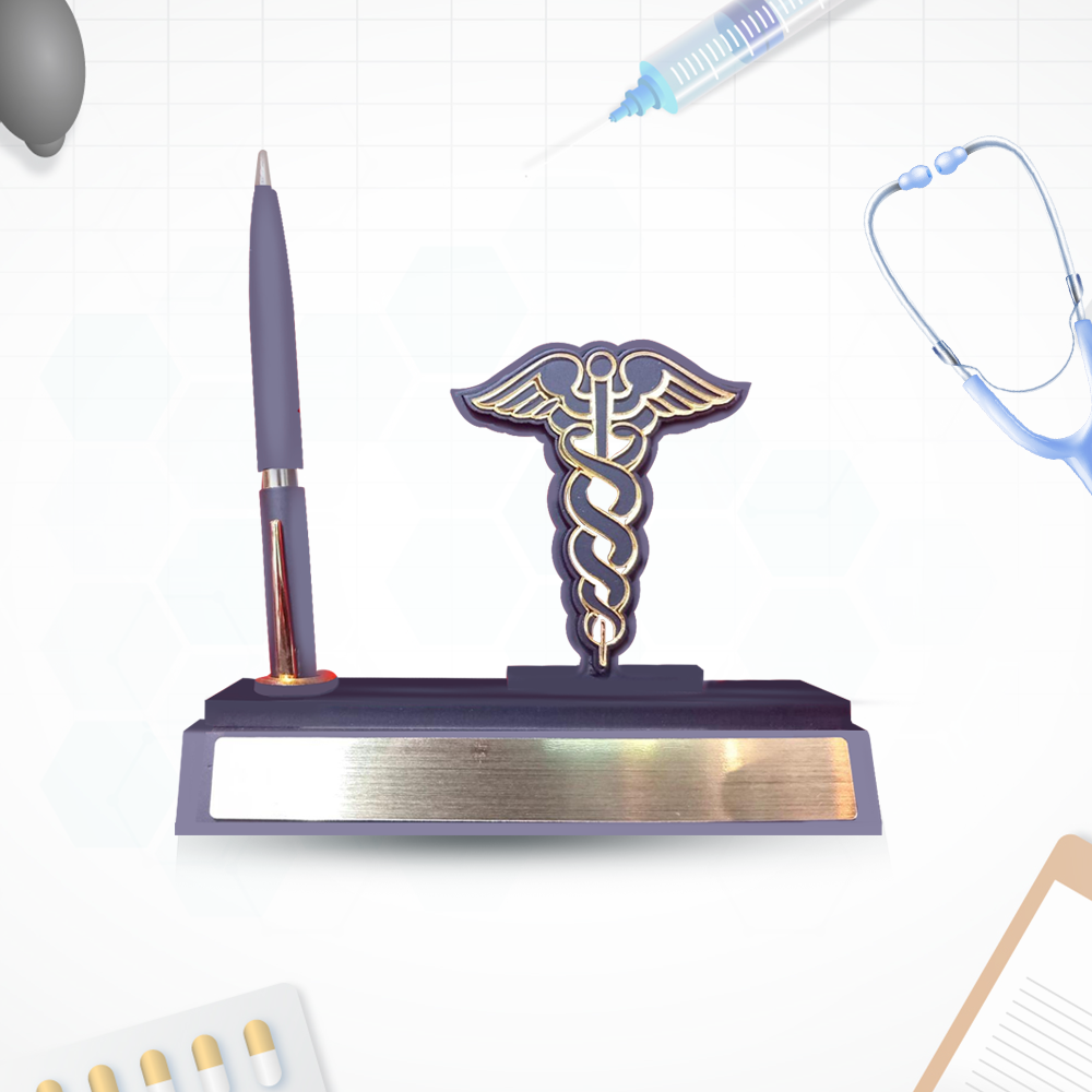 Customized stand with pen - Doctor's Day Special