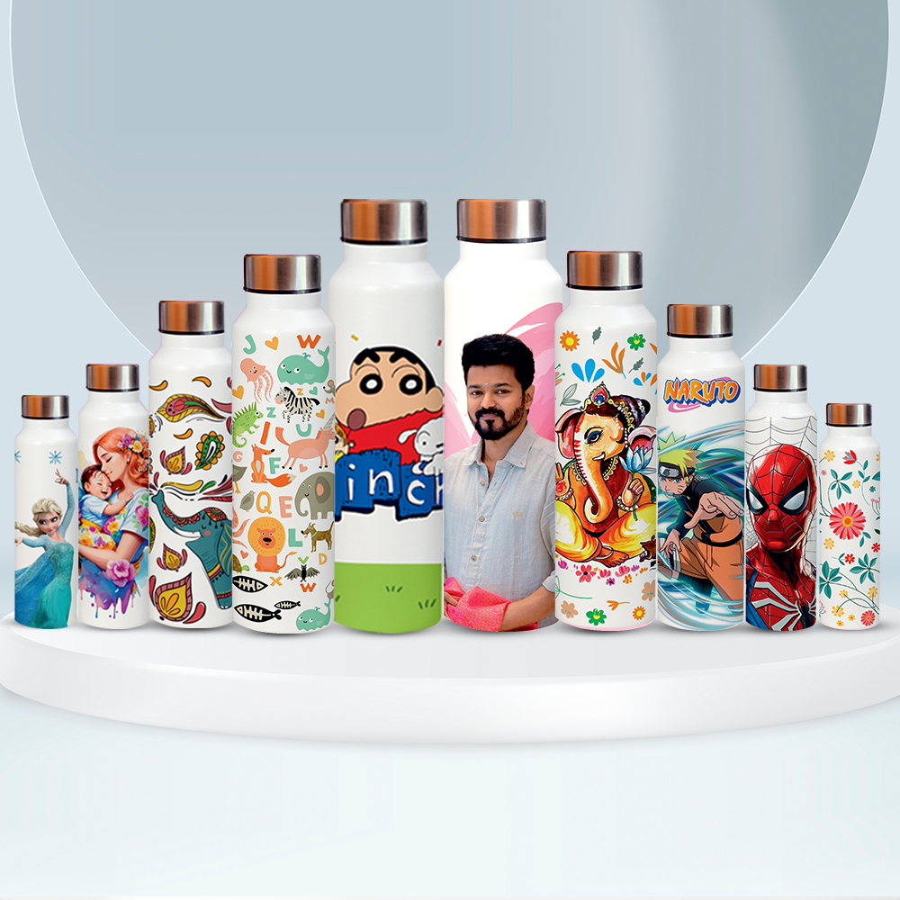 Powder Coated Stainless Steel Water Bottles - Printed